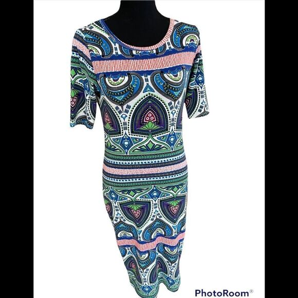 Lularoe Julia patterned sheath dress, size XS. - Picture 1 of 5